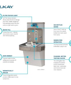 Elkay LZS8WSLP Bottle Filling Station, Single, Light Gray Granite 20 61Skceei8ZL