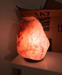 Windsor Seasons Hand Crafted Natural Large 9-Inch Crystal Himalayan Salt Lamp with Neem Wood Base, 6-Feet Cord, Dimmer Switch and Bulb 50 61SrPxTzNzL