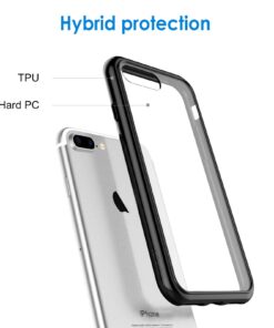 JETech Case for iPhone 8 Plus and iPhone 7 Plus 5.5-Inch, Shock-Absorption Bumper Cover, Anti-Scratch Clear Back, Black 29 61SsNMhREL