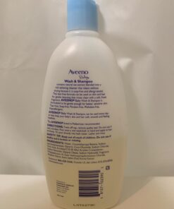Aveeno Baby Daily Moisture Gentle Body Wash & Shampoo with Oat Extract, 2-in-1 Baby Bath Wash & Hair Shampoo, Tear- & Paraben-Free for Hair & Sensitive Skin, Lightly Scented, 18 fl. oz 27 61Ssf8cfQtL