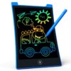 KOKODI Kids Toys LCD Writing Tablet, Colorful Toddler Drawing Pad Doodle Board Erasable, Educational Learning Toys Birthday Gifts for Girls Boys Age 3 4 5 6 7 8 Kids Road Trip Essentials(Blue) Blue 8.5 Inch