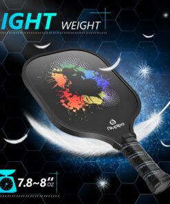 niupipo Pickleball Paddles, USAPA Approved Pro Graphite Pickleball Paddle/Paddles Set, Polypropylene Honeycomb Core, Cushion 4.72In Grip, Portable Bag/Paddle Cover, Lightweight Pickleball Racket black 23 61Stapk TJL