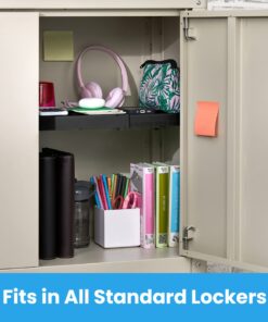 LockerMate Adjust-A-Shelf Locker Shelf, Easy to Use, Extends to Fit Your Locker, Black 1 Pack 22 61Sx52O7fbL