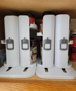 Cabinet Caddy SNAP! Sliding Spice Rack Organizer for Cabinet, Just Pull & Rotate, 3 Snap-In Shelves Adjust for 5 Levels of Storage, Magnetic Modular Design, Non-Skid Base, 8.9”H x 6.1”W x 10.8”D 37 61SxD5e49hL