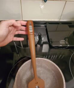 Efeng Candy Spatula with Thermometer Built in and Pot Clip – Fast Instant Read Digital Candy Thermometer,Spatula Thermometer for Chocolate,jams,syrups, Oil Cooking with BPA Free Silicon Spatula 25 61T 09RGxOL