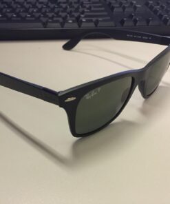 Ray-Ban Rb4195 Wayfarer Liteforce Square Sunglasses Matte Black/Polarized Green 52 Millimeters 23 61T b9JXwkL