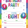 Papery Pop 8th Birthday Party Invitations with Envelopes (15 Count) - 8 Year Old Kids Birthday Invitations for Boys or Girls - Rainbow 15 61T05pzPcgL