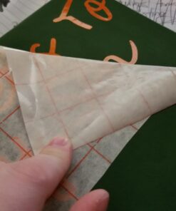 Angel Crafts Transfer Paper Tape: Craft Transfer Tape for Vinyl Application with Red Grid Lines - Self Adhesive Roll Compatible with Cricut, Silhouette Cameo - 6 Inch by 50 Feet 1 Pack White 37 61T1BstDYhL