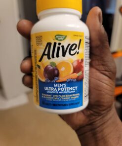Nature's Way Alive! Men's Daily Ultra Potency Complete Multivitamin, High Potency B-Vitamins, Supports Energy Metabolism*, 60 Tablets 40 61T2IiWRtWL