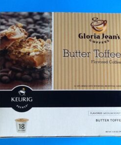 Gloria Jean's Coffees Butter Toffee, Single-Serve Keurig K-Cup Pods, Flavored Medium Roast Coffee, 24 Count (Pack of 1) 21 61T4v zE4YL