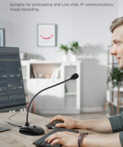 Fifine USB Computer Microphone, Plug &Play Desktop Condenser PC Laptop Mic,Mute Button with LED Indicator, Compatible with Windows/Mac, Ideal for YouTube,Zoom,Recording,Twitch Games(K054) Flexible gooseneck 15 61T6YZ3fNDL