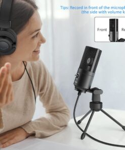 FIFINE USB Microphone, Metal Condenser Recording Microphone for Laptop MAC or Windows Cardioid Studio Recording Vocals, Voice Overs,Streaming Broadcast and YouTube Videos-K669B Black 27 61T6hYP5XkL