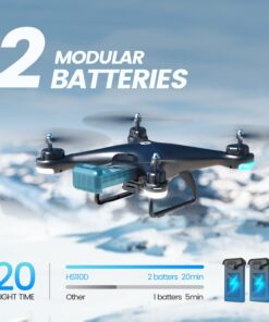 Holy Stone HS110D FPV RC Drone with 1080P HD Camera Live Video 120°Wide-Angle WiFi Quadcopter with Gravity Sensor, Voice & Gesture Control, Altitude Hold, Headless Mode, 3D Flip RTF 2 Batteries 50 61T6kepArqL