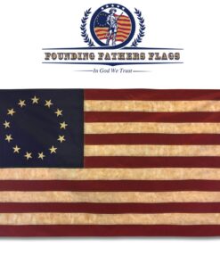 Alternative view of Betsy Ross Vintage Embroidered Flag - 3x5ft Premium Oxford Polyester - Founding Fathers Flags