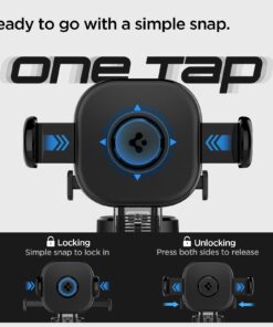 Alternative view of Spigen OneTap Universal Phone Holder for Car, 2023 Upgraded Two-Joint System, Adjustable Car Mount Mobile Cradle for Dashboard/Windscreen/Touchscreen Compatible with iPhone, Samsung, and More