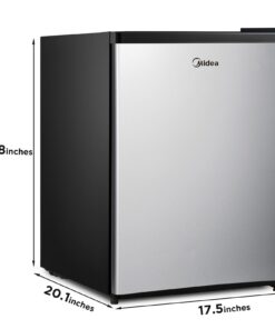 Alternative view of Midea WHS-87LSS1 Refrigerator, 2.4 Cubic Feet, Stainless Steel