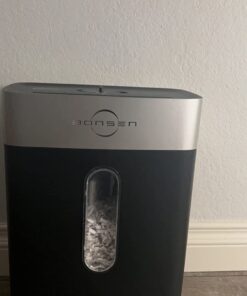 BONSEN Paper Shredder for Home Office, 10-Sheet Cross-Cut Shredder, P-4 High Security Level, Quiet Credit Card Shredder with Jam Proof System, 4 Gallons Bin (S3201) 10-Sheet Cross Cut 25 61T8VdLZ5L