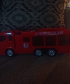 WolVolk Electric Firetruck - Unstoppable Adventure with Stunning 3D Lights and Sirens Fire Truck Toys for 3 Year Old Boys 27 61T9YTLKqL