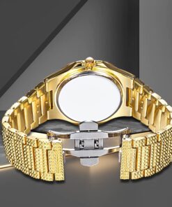 FANMIS Unisex Luxury Crystal Diamond Watches Silver Gold Fashion Quartz Analog Watch Stainless Steel Band Mens Womens Iced-Out Bracelet Watch 10 61TA2xk4IzL