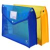 File Folders Expandable Poly Envelope File Wallet 3.1 inch Expansion 2 Pack (Blue, Yellow) 10 61TADcbV3L