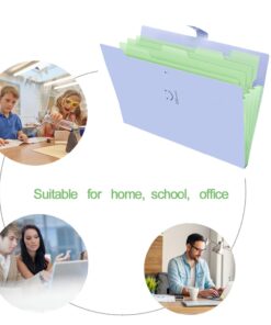 SKYDUE Letter A4 Paper Expanding File Folder Pockets Accordion Document Organizer (Purple) 1 Purple 30 61TD67tNdL