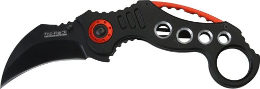 Snake Eye Tactical Pocket Knives Black Blade Tactical Knife black and orange