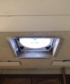 Alternative view of Fan-Tastic Vent RV Roof Vent with Thermostat, Model 3350, White, Manual and Automatic Speed 12 Volt RV Vent Fan, Smoke Dome RV Vent Cover