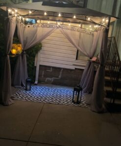 Outdoor String Lights 25 Feet G40 Globe LED Patio Lights with 13 Edison Plastic Bulbs(1 Spare), Waterproof Connectable Hanging Christmas Lights for Backyard Porch Balcony Party Xmas Decor, Black Black - LED 25 ft 42 61TFm2t4Z1L