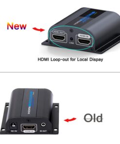 Alternative view of MYPIN HDMI Extender with Loop-Out Local Display, 1080P Transmission up to 196ft/60m Over Single Cat6/6a/7/8 Ethernet Cable with IR Blaster and Receiver Cables (LKV372pro)