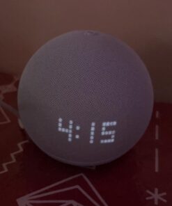 Amazon Echo Dot (5th Gen) with clock | Compact smart speaker with Alexa and enhanced LED display for at-a-glance clock, timers, weather, and more | Cloud Blue Device only 40 61THQtl9V0L