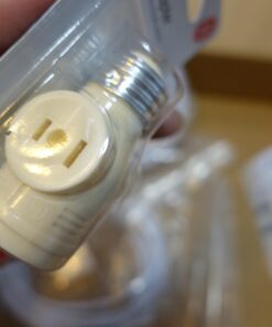 Power Gear 2-Outlet Socket Adapter, Add 2 Outlets to a Bulb Socket, 2 Prong, Polarized Outlets, Medium Base Socket, Use in Workshop, Garage or Utility Room, UL Listed, Light Almond, 54178 21 61TI8GSfLkL