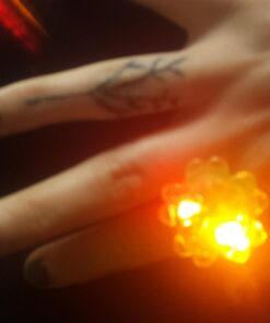 Fun Central 24 Pack - LED Light Up Jelly Rings | in Bulk | Assorted Colors | Flashing Rings Party, Easter Egg Hunts Raves EDM Concerts Sensory Toys for Kids 26 61TJLtyTpL