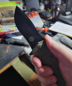 Off-Grid Knives - Rapid Fire Ranger, Camping & Hunting Knife, Cryo D2 Blade Steel with Olive Drab G10 Scales, Deep Clip, Left or Right Carry, Survival, Hiking, Fishing, Boating, Bushcraft OD Green 28 61TJOGRHbQL