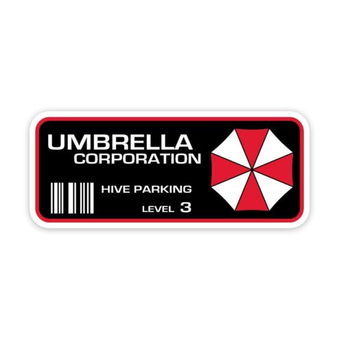 Vool Resident Evil Umbrella Corp. Parking Decal Vinyl Decal Bumper | Sticker | 2"x 5"