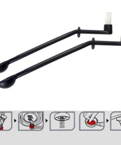 Number-one Coffee Machine Brush Cleaner Nylon Espresso Machine Brush Coffee Cleaning Tool with Spoon (Pack of 2) Black 11 61TLjmLqoL