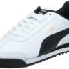 PUMA Men's Roma Basic Sneaker 10 White/Black Leather
