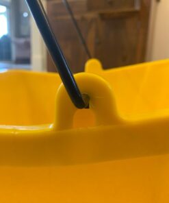 Carlisle FoodService Products Mop Bucket with Side-Press Wringer for Floor Cleaning, Restaurants, Offices, And Janitorial Use, Polyproylene, 26 Quarts, Yellow 38 61TMhRCrdL