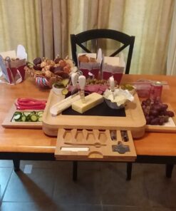 SMIRLY Charcuterie Boards Gift Set, Large Charcuterie Board Set, Bamboo Cheese Board Set, House Warming Gifts New Home, Women Bridal Shower Gift Ideas, Wedding Gifts for Couple, Housewarming Gift 38 61TN8vme3CL