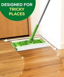 Swiffer Sweeper 2-in-1 Mops for Floor Cleaning, Dry and Wet Multi Surface Floor Cleaner, Sweeping and Mopping Starter Kit, Includes 1 Mop + 19 Refills, 20 Piece Set 28 61TNKxNAHQL