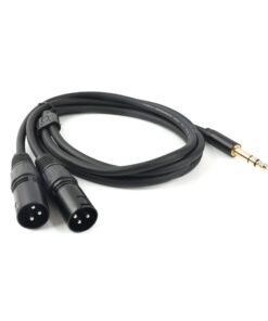 SiYear Profession 6.35mm (1/4inch) TRS Male Plug to 2 Dual XLR Male Microphone Stereo Unbalanced Audio Converter Adapter Y Splitte Cable Cord (5FT/1.5M 6.35-2XLRM-1.5M 13 61TOmSIH7XL