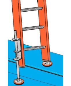 Alternative view of Xtenda-Leg® Ladder Leveler with Rubber Feet Orange Meets OSHA Safety Standards ANSI 14.8 1