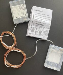 Amazon Basics 9ft 25 LED Fairy Lights, Battery Powered Outdoor String Lights for Bedroom, 2-pack (50 LEDs total), Warm White 25 LEDs, Fairy String - 2 pack 45 61TQ9r s2CL