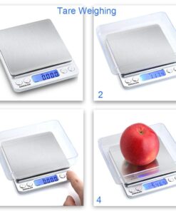GDEALER Food Scale, 0.001oz/0.01g Precise Digital Kitchen Scale Gram Scales Weight Food Coffee Scale Digital Scales for Cooking Baking Stainless Steel Back-lit LCD Display Pocket Small Scale, Silver 18 61TQWz6MLDL