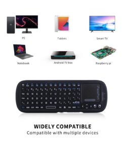 iPazzPort 2.4G Mini Wireless Keyboard with Touchpad Mouse Combo, Lightweight Portable Keyboard Controller, Compatible with Android TV Box/PC/Tablets/PS4/Raspberry Pi 3/HTPC KP-810-19S 20 61TQhxQNA0L