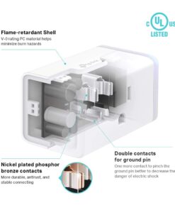 Kasa Smart Plug HS103P3, Smart Home Wi-Fi Outlet Works with Alexa, Echo, Google Home & IFTTT, No Hub Required, Remote Control,15 Amp,UL Certified, 3-Pack , White Mini, 3-Pack 27 61TQtHb9OVL 2