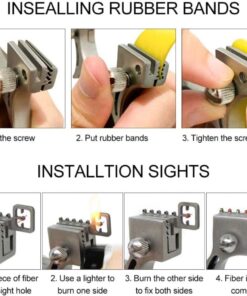 Tongtu Stainless Steel Takedown Slingshot for Adults Outdoor Hunting Practice with Flat Rubber Bands High Velocity Catapult Slingshots Wood 14 61TRKsWWRWL