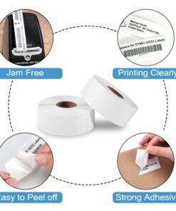 COLORWING Compatible Dymo 30252 (1-1/8" x 3-1/2") Address Labels,Compatible with Dymo LabelWriter 450, 450 Turbo, 4XL Desktop Printers, 28mm x 89mm Barcode Labels, 350 Labels/Roll, 10 Rolls 11 61TRvNMk4ZL