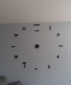 Elikeable Modern 3D Frameless Large 3D DIY Wall Clock Watches Hours DIY Decorations Home for Living Room Bedroom (black) Black 29 61TSPYYsj L