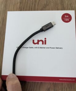 uni 100W USB C to USB C Cable 10ft, USBC to USBC Cable PD Fast Charging Cable, USB C Charger Cable (5A 20V) Compatible with iPhone15/Pro/Plus/ProMax, MacBook Air/Pro, iPad Pro, Samsung Galaxy S23 Grey 1 30 61TSiGYZuHL