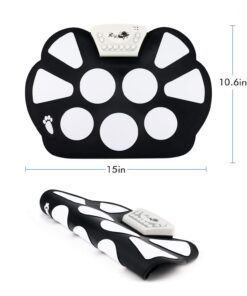 Eoncore Portable Electronic Roll up Drum Pad Kit Silicon Foldable with Stick 11 61TSm8mfF9L